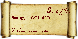 Somogyi Éliás névjegykártya